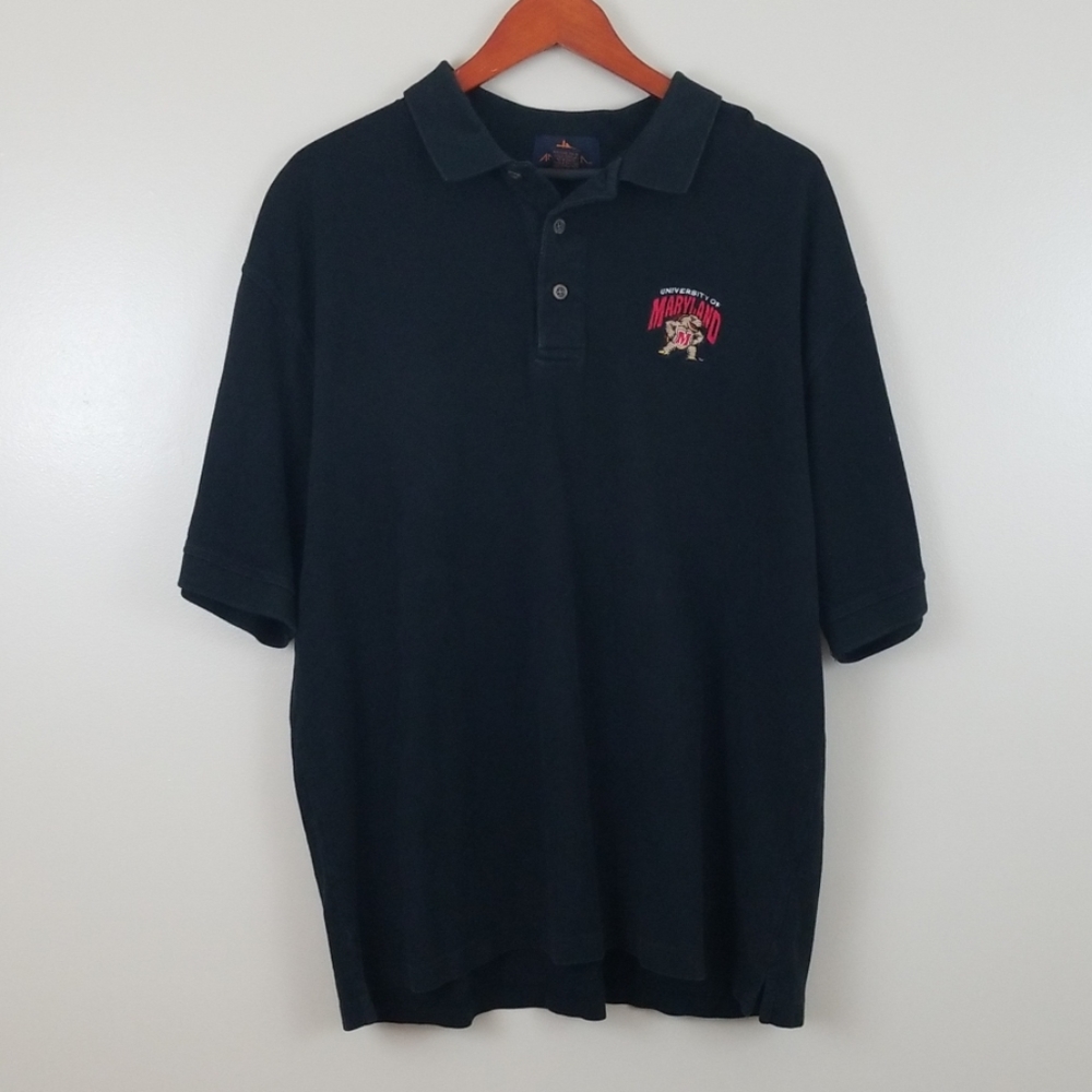 Antiguan University of Maryland Black Polo
